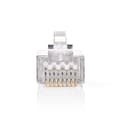 Miniatyrbild 1 av 5: Nedis RJ45-kontakt | Hane | Solid STP CAT5 | Rak | Guldplaterad | 10 st. | PVC | Transparent | Låda