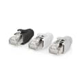 Pikkukuva 6 / 7: Nedis RJ45-liitin | RJ45 Pass Through | Kiinteä/juosteinen FTP CAT6a | Suora | Kullattu | 10 kpl | PVC | Harmaa / Musta / Valkoinen | Laatikko