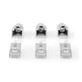 Pikkukuva 1 / 7: Nedis RJ45-liitin | RJ45 Pass Through | Kiinteä/juosteinen FTP CAT6a | Suora | Kullattu | 10 kpl | PVC | Harmaa / Musta / Valkoinen | Laatikko