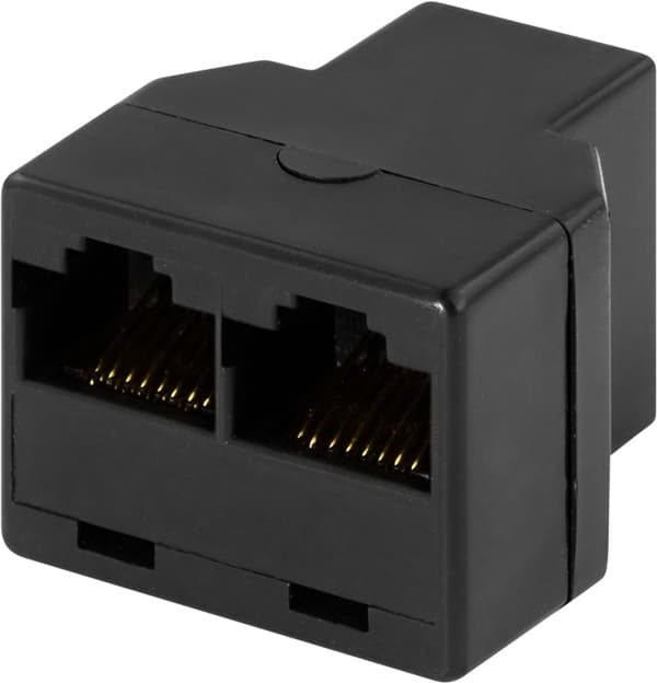 DELTACO treveiskobling 8P/8C RJ45,svart