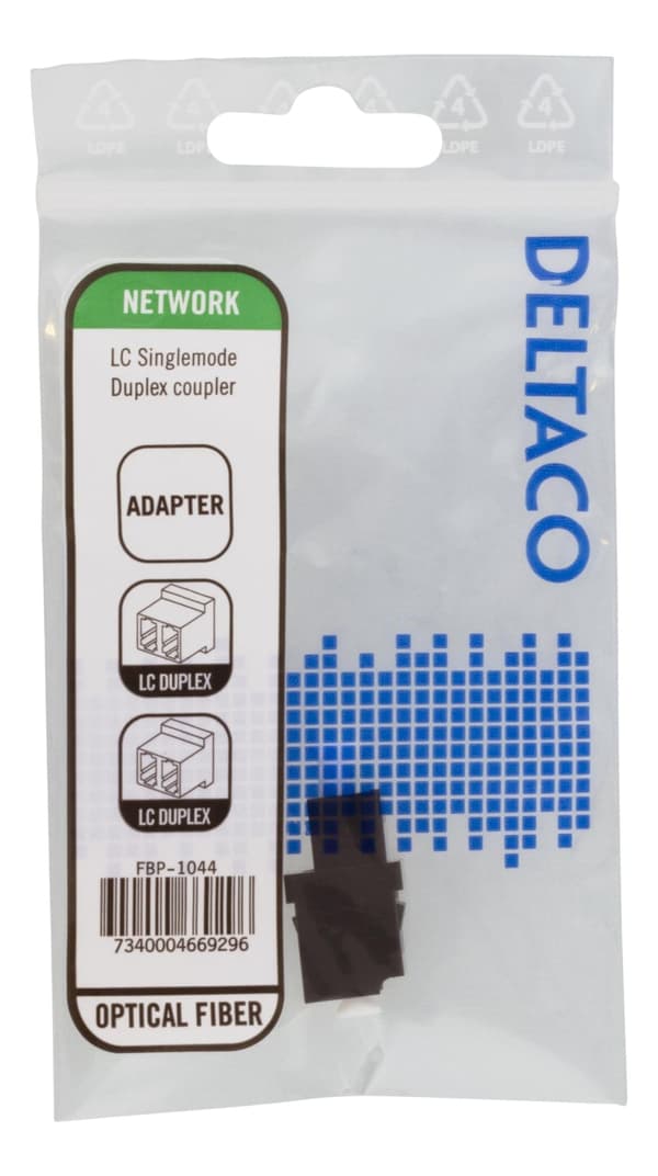DELTACO skarvdon, fiber, LC-LC, singlemode, duplex, keramisk, plast (FBP-1044)