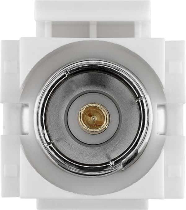 Goobay Keystone-modul, SAT/antenne, innfelt IEC/koaksialstikkontakt &gt; F-stikkontakt 90°