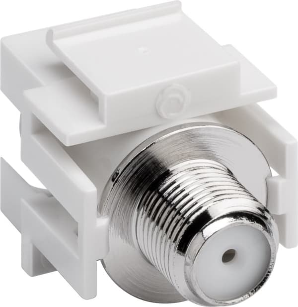 Goobay Keystone-modul, SAT/antenne, innfelt montering IEC/koaksialplugg &gt; F-kontakt 90°