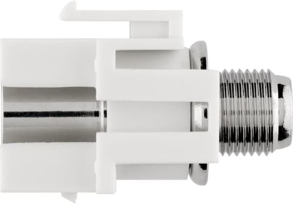 Goobay Keystone-modul, SAT/antenne, innfelt montering IEC/koaksialplugg &gt; F-kontakt 90°