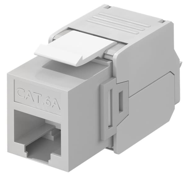 Goobay Keystone modul RJ45 CAT 6A, UTP 16,5 mm bred, krokodilleklemme til værktøjsfri IDC-montering