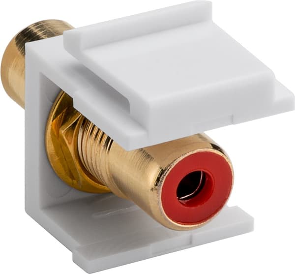 Goobay Keystone-modul RCA 2 x cinch-kontakt, rød, gullbelagt