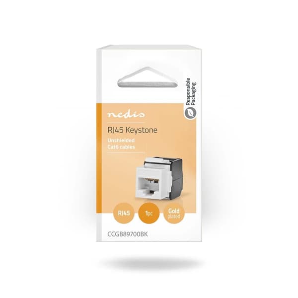 Nedis Keystone | CAT6 | RJ45 Hona | U/UTP | ABS | Låda