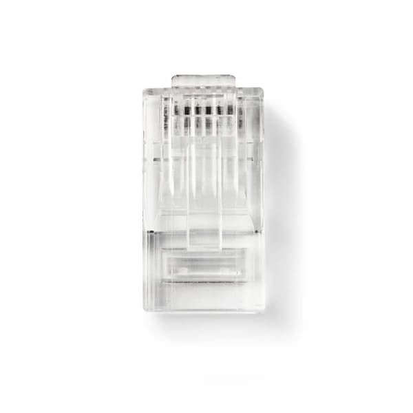 Nedis RJ45-liitin | Uros | Monisäikeinen UTP CAT6 | Suora | Kullattu | 10 kpl | PVC | Läpikuultava | Laatikko