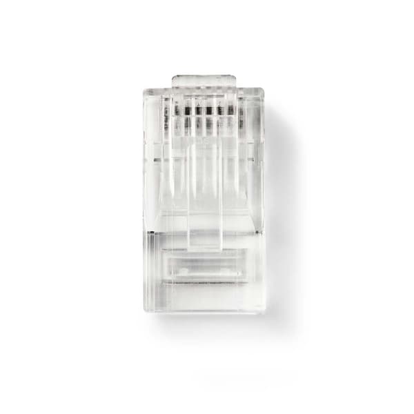 Nedis RJ45-liitin | Uros | Monisäikeinen UTP CAT6 | Suora | Kullattu | 10 kpl | PVC | Läpikuultava | Laatikko