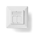 Miniatyrbilde 3 av 8: Nedis Nettverksveggboks | I veggen | 2-Port port(s) | CAT6 | Rett | Hunn | Gull belagt | PVC | Hvit | Boks