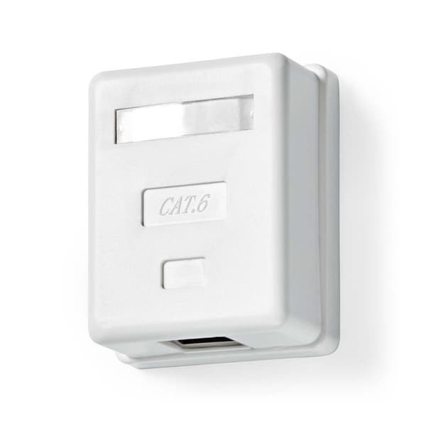Nedis Verkon seinärasia | Seinällä | 1-Port port(s) | STP CAT6 | Suora | Naaras | Kullattu | PVC | Valkoinen | Laatikko