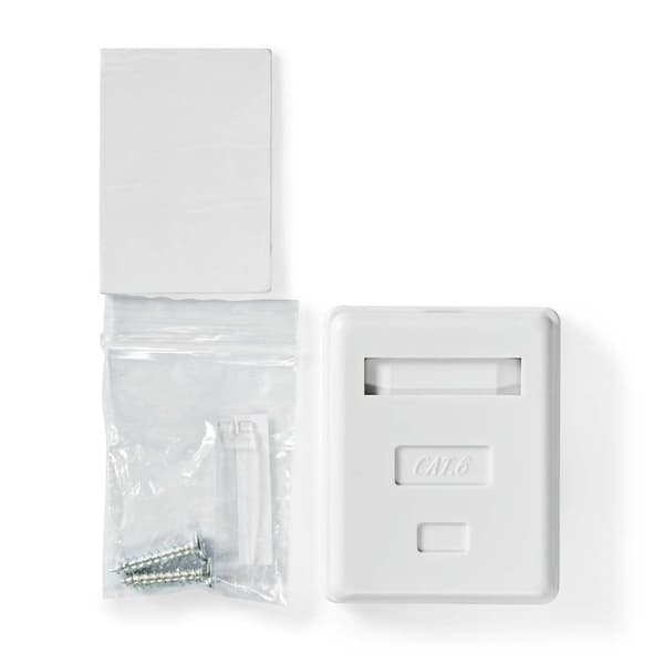 Nedis Verkon seinärasia | Seinällä | 1-Port port(s) | STP CAT6 | Suora | Naaras | Kullattu | PVC | Valkoinen | Laatikko