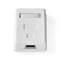 Pikkukuva 2 / 9: Nedis Verkon seinärasia | Seinällä | 1-Port port(s) | STP CAT6 | Suora | Naaras | Kullattu | PVC | Valkoinen | Laatikko