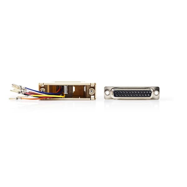 Nedis Sarjaporttisovitin | Sovitin | D-SUB 25-Pin naaras | RJ45 Naaras | Niklattu | Valkea | Laatikko