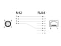 Miniatyrbild 4 av 4: DeLOCK Network Adapter M12 4 pin D-coded male to RJ45 jack
