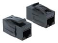 Miniatyrbild 1 av 2: DeLOCK Keystone Module RJ45 jack > RJ45 jack Cat.6A UTP black