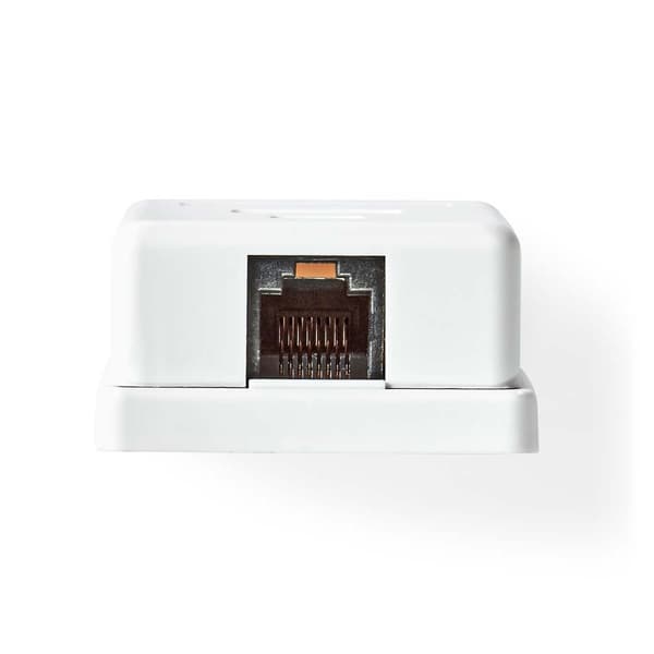 Nedis Nettverksveggboks | På veggen | 1-Port port(s) | UTP CAT6 | Rett | Hunn | Gull belagt | ABS | Hvit | Boks