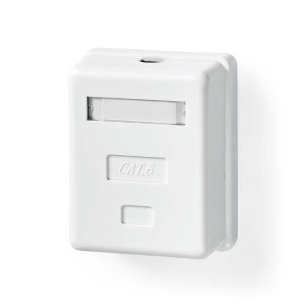 Nedis Nettverksveggboks | På veggen | 1-Port port(s) | UTP CAT6 | Rett | Hunn | Gull belagt | ABS | Hvit | Boks
