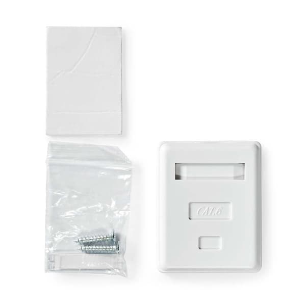Nedis Nettverksveggboks | På veggen | 1-Port port(s) | UTP CAT6 | Rett | Hunn | Gull belagt | ABS | Hvit | Boks