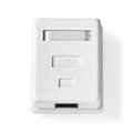 Miniatyrbilde 2 av 11: Nedis Nettverksveggboks | På veggen | 1-Port port(s) | UTP CAT6 | Rett | Hunn | Gull belagt | ABS | Hvit | Boks