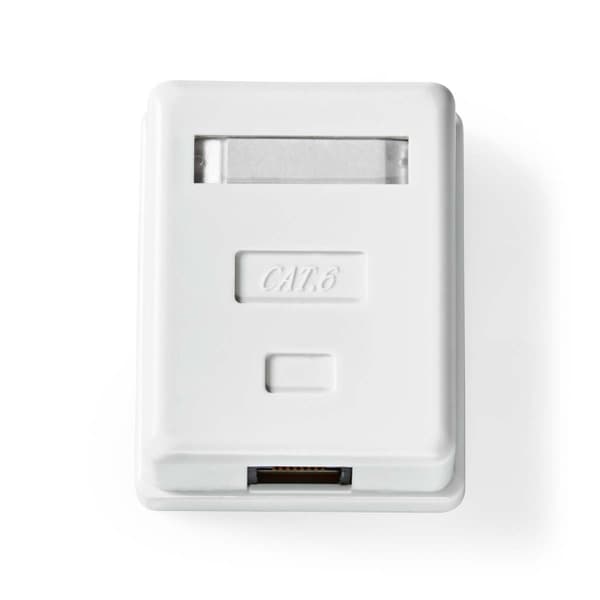 Nedis Nettverksveggboks | På veggen | 1-Port port(s) | UTP CAT6 | Rett | Hunn | Gull belagt | ABS | Hvit | Boks