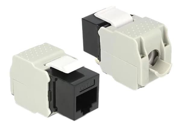 DeLOCK Keystone-modul RJ45-kontakt &gt; LSA Cat.6 UTP svart