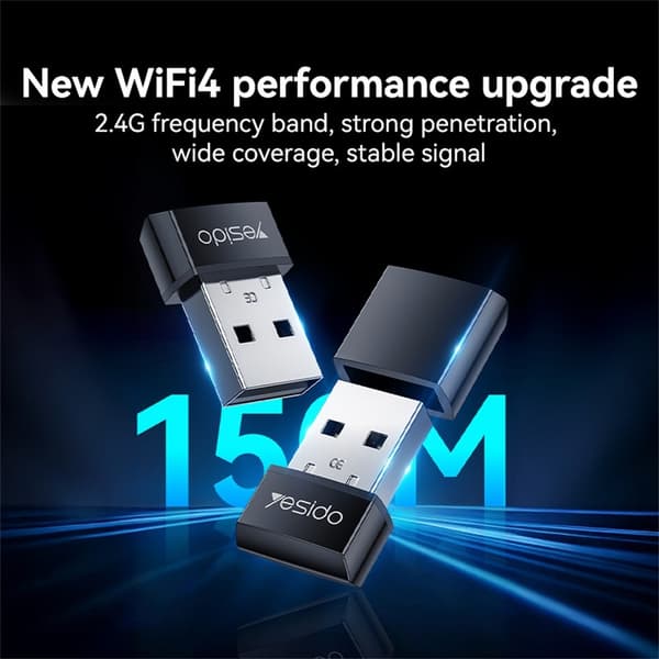 WiFi4-dongel 150 Mbps höghastighets-USB trådlös adapter inbyggd antenn