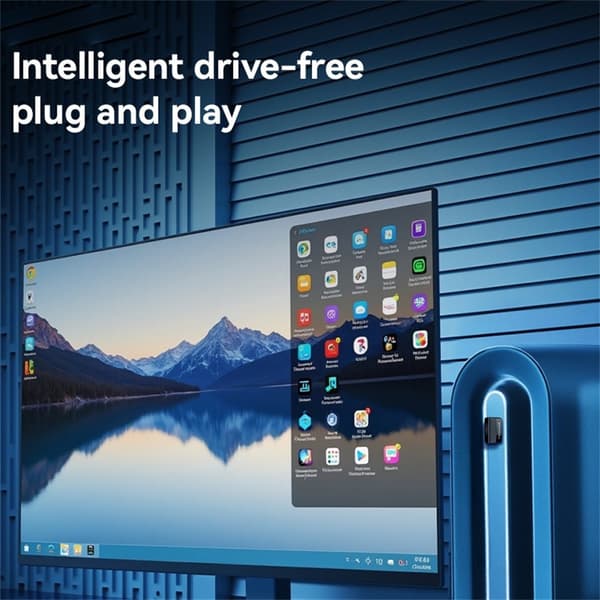 WiFi4-dongel 150 Mbps höghastighets-USB trådlös adapter inbyggd antenn