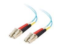 C2G LC-LC 10Gb 50/125 OM3 Duplex Multimode PVC Fiber Optic Cable (LSZH) - Nätverkskabel - LC multiläge (hane) till LC multiläge (hane) - 30 m - fiberoptisk - 50/125 mikron - OM3 - halogenfri - havsblå