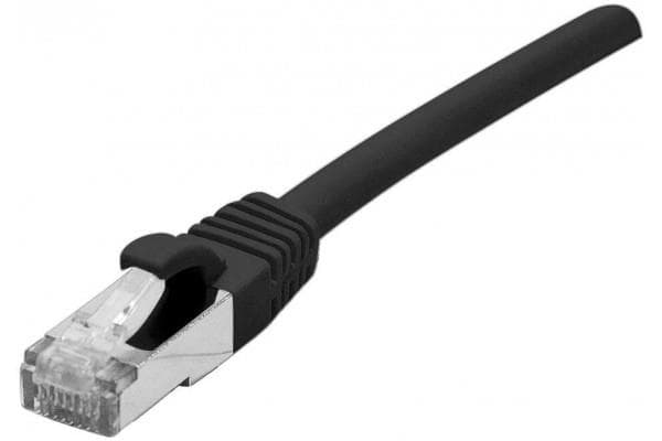 EXC Patch Cord RJ45 CAT.6 F/UTP Copper LSZH (Halogenfri) Snagless Black 15m