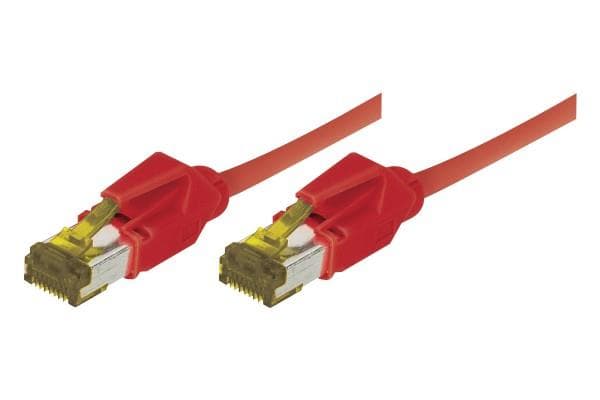 EXC Patch Cord RJ45 CAT.7 S/FTP Copper LSZH (Halogenfri) Snagless Red 2m