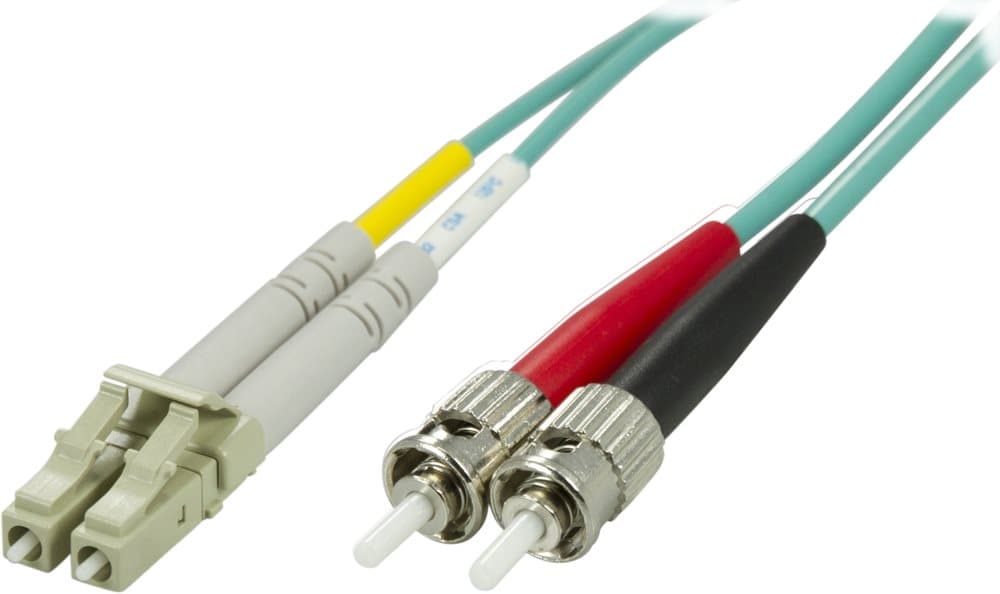 DELTACO fiberkabel, <b>LC - ST</b>, 50/125, OM3, duplex, multimode, 10