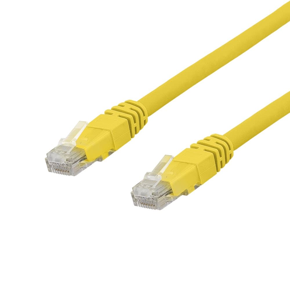 DELTACO U/UTP Cat6a patchkabel, LSZH, 15m, Yellow