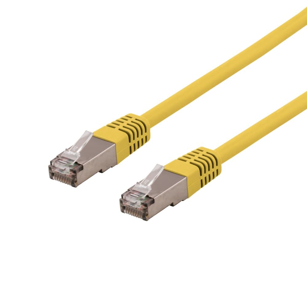 DELTACO S/FTP Cat6 patchkabel, LSZH, 20m, Yellow