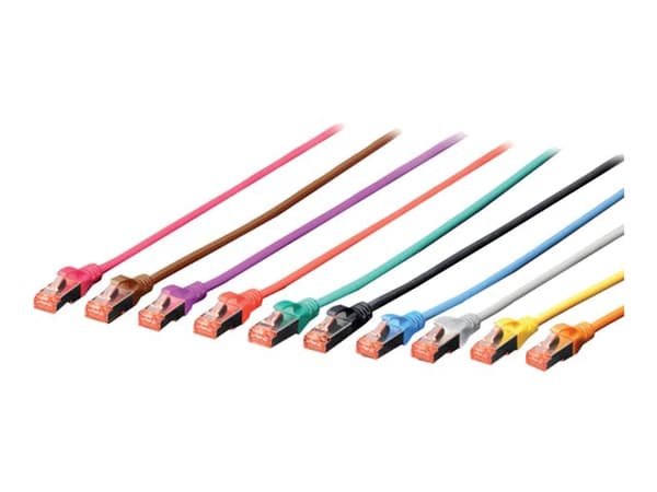 DIGITUS - Patch-kabel - RJ-45 (hane) till RJ-45 (hane) - 10 m - SFTP - CAT 6 - halogenfri - grå