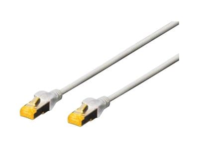 DIGITUS - Koblingskabel - RJ-45 (hann) til RJ-45 (hann) - 10 m - SFTP - CAT 6a - med støvel, halogenfri, uten hindringer - grå