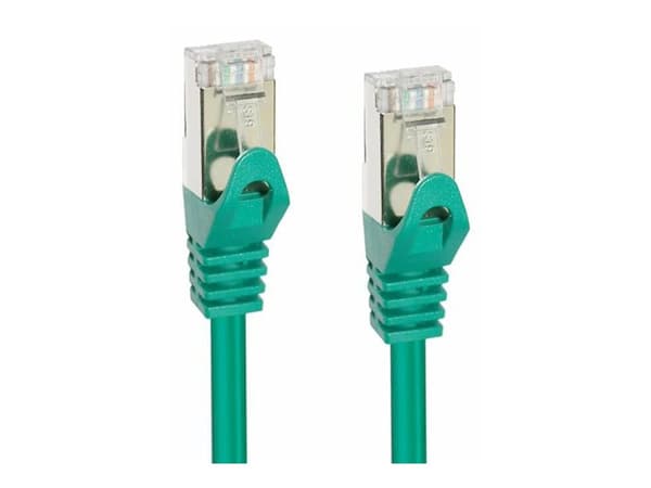 MicroConnect - Nettverkskabel - RJ-45 (hann) til RJ-45 (hann) - 25 cm - SFTP, PiMF - CAT 7 - med støvel, uten hindringer - grønn