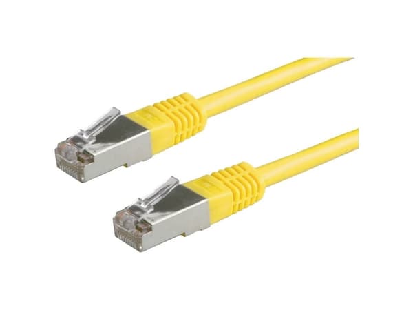 Value 21.99.1382 RJ45 Netværkskabel, patchkabel CAT 6 S/FTP 10.00 m Gul dobbeltskærmet 1 stk