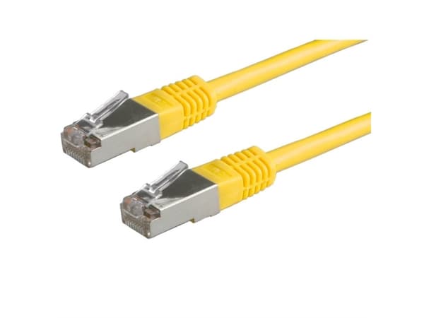 Value 21.99.1382 RJ45 Netværkskabel, patchkabel CAT 6 S/FTP 10.00 m Gul dobbeltskærmet 1 stk