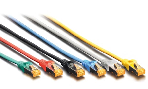 DIGITUS - Patch-kabel - RJ-45 (hane) till RJ-45 (hane) - 7 m - SFTP - CAT 6a - startad, halogenfri, hakfri - blå