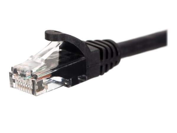 Netrack - Liitäntäkaapeli - RJ-45 (uros) - RJ-45 (uros) - 5 m - UTP - CAT 5e - muotoiltu, solmuton, säikeistetty - musta