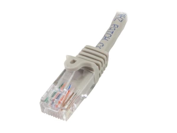 StarTech.com 2m Gray Cat5e / Cat 5 Snagless Patch Cable - Koblingskabel - RJ-45 (hann) til RJ-45 (hann) - 2 m - UTP - CAT 5e - formstøpt, uten hindri