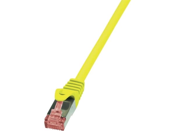 LogiLink PrimeLine - Koblingskabel - RJ-45 (hann) til RJ-45 (hann) - 10 m - SFTP, PiMF - CAT 6 - med støvel, halogenfri, uten hindringer - gul