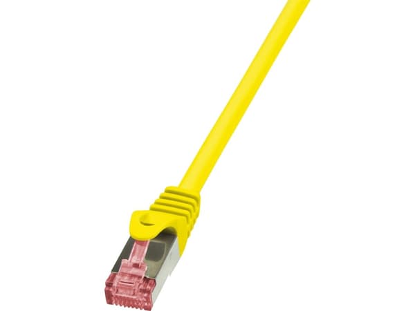 LogiLink PrimeLine - Koblingskabel - RJ-45 (hann) til RJ-45 (hann) - 10 m - SFTP, PiMF - CAT 6 - med støvel, halogenfri, uten hindringer - gul