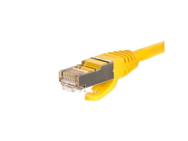 Netrack - Koblingskabel - RJ-45 (hann) til RJ-45 (hann) - 7 m - S/FTP - CAT 5e - formstøpt, uten hindringer - gul