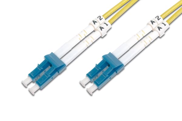 DIGITUS - Koblingskabel - LC-enkeltmodus (hann) til LC-enkeltmodus (hann) - 3 m - fiberoptisk - 9 / 125 micron - OS1 - med støvel, halogenfri - gul