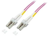 M-CAB LWL - Patch-kabel - LC multiläge (hane) till LC multiläge (hane) - 15 m - fiberoptisk - duplex - 50/125 mikron - OM4 - violett