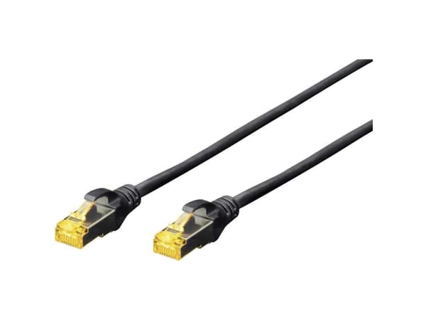 DIGITUS Professional - Koblingskabel - RJ-45 (hann) til RJ-45 (hann) - 50 cm - SFTP - CAT 6a - halogenfri - svart