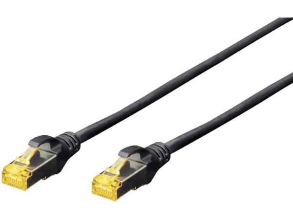 DIGITUS Professional - Koblingskabel - RJ-45 (hann) til RJ-45 (hann) - 50 cm - SFTP - CAT 6a - halogenfri - svart