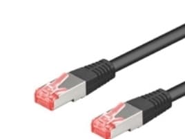 DIGITUS Professional - Koblingskabel - RJ-45 (hann) til RJ-45 (hann) - 50 cm - SFTP - CAT 6a - halogenfri - svart